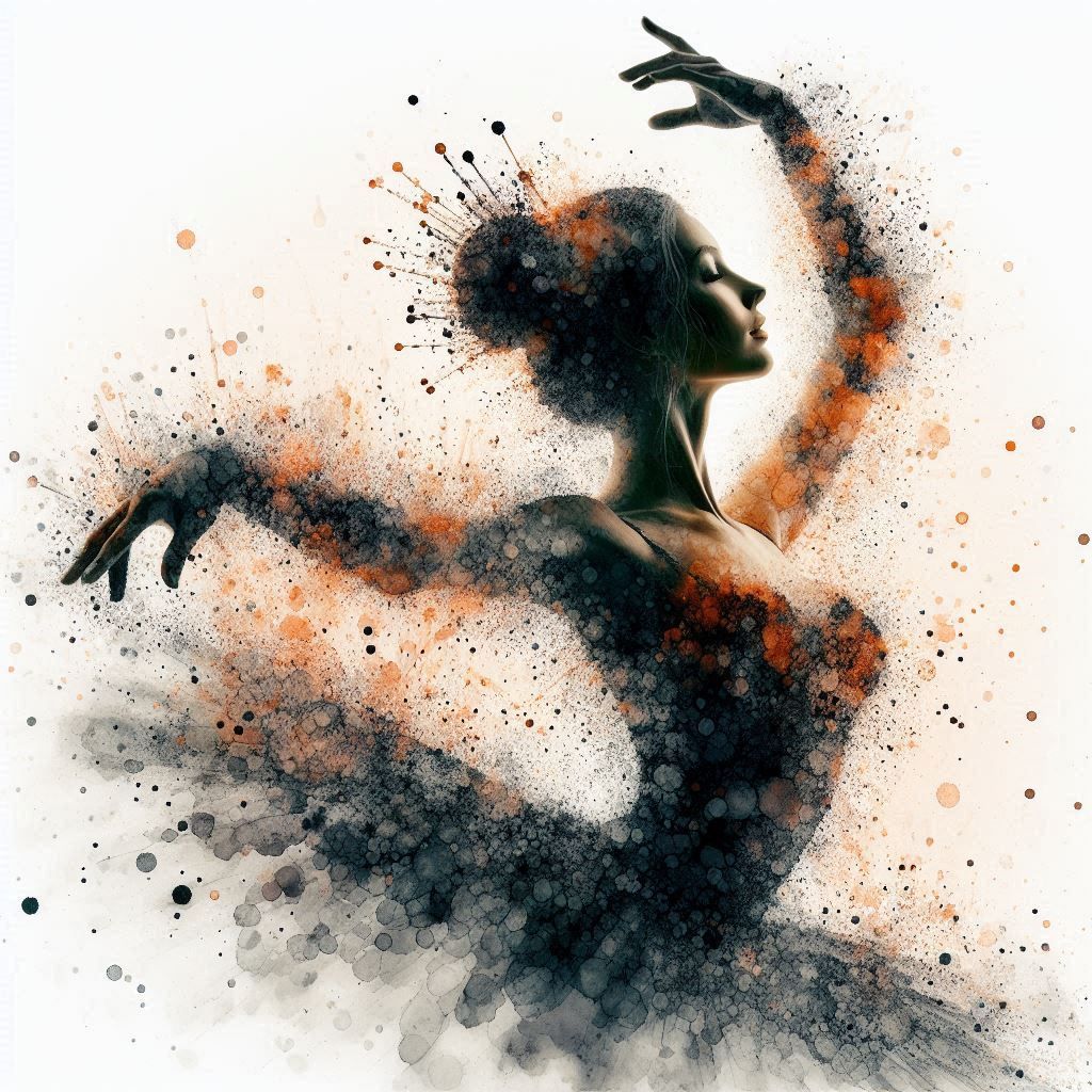 double exposure beautiful fantasy DALL-E 3 portrait landscap...