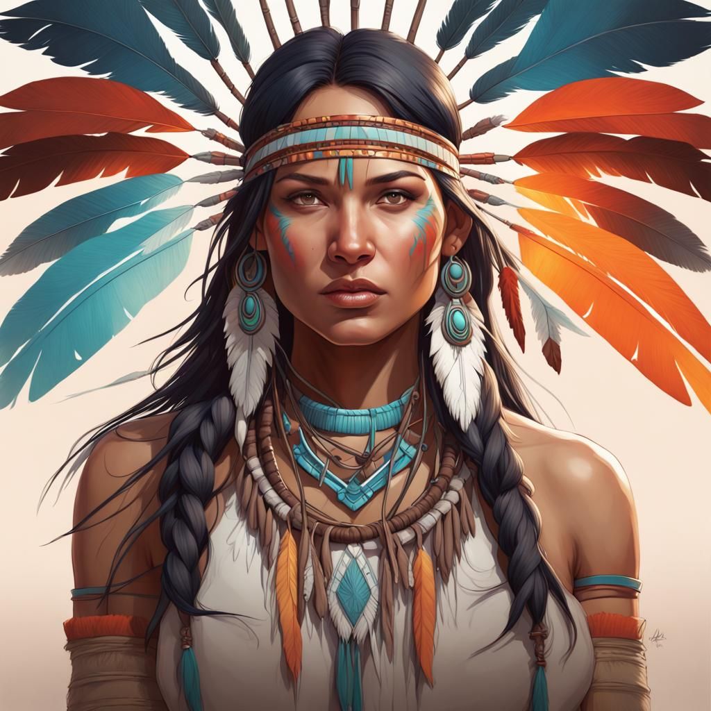Native American Indian,beautiful woman