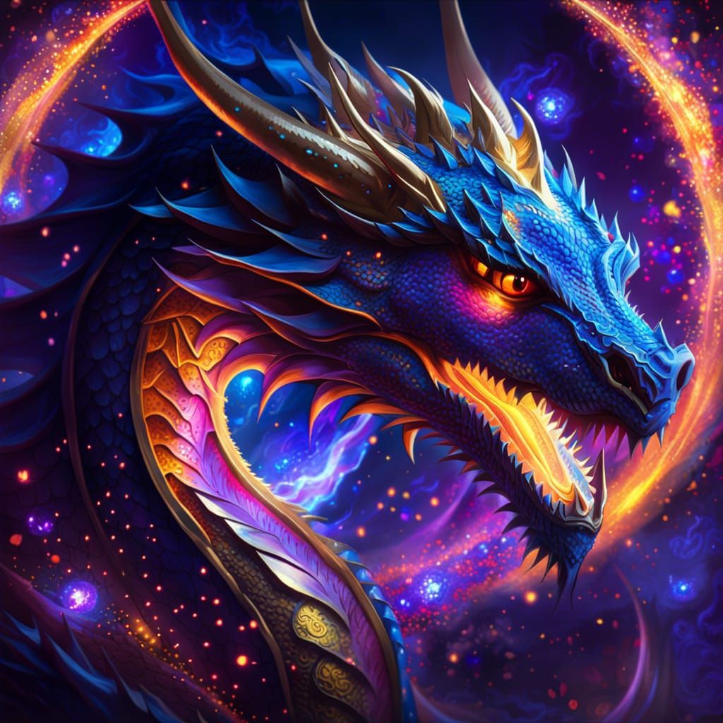 Cosmic Dragon - AI Generated Artwork - NightCafe Creator