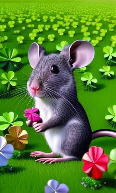 Incredible detaile cute and adorable realistic little mouse ...