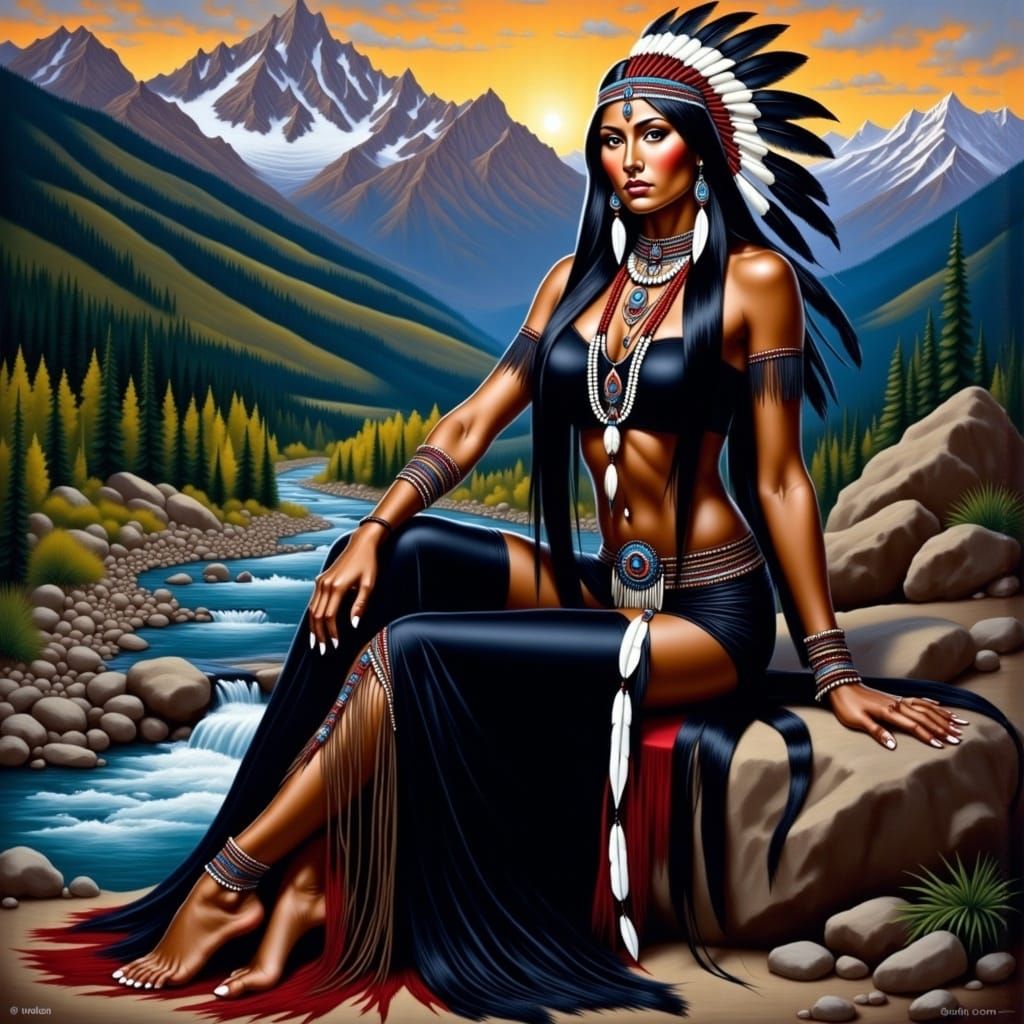 <lora:NativeAmericanFlux:1.0> 