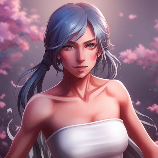 Anime Girl Bathing