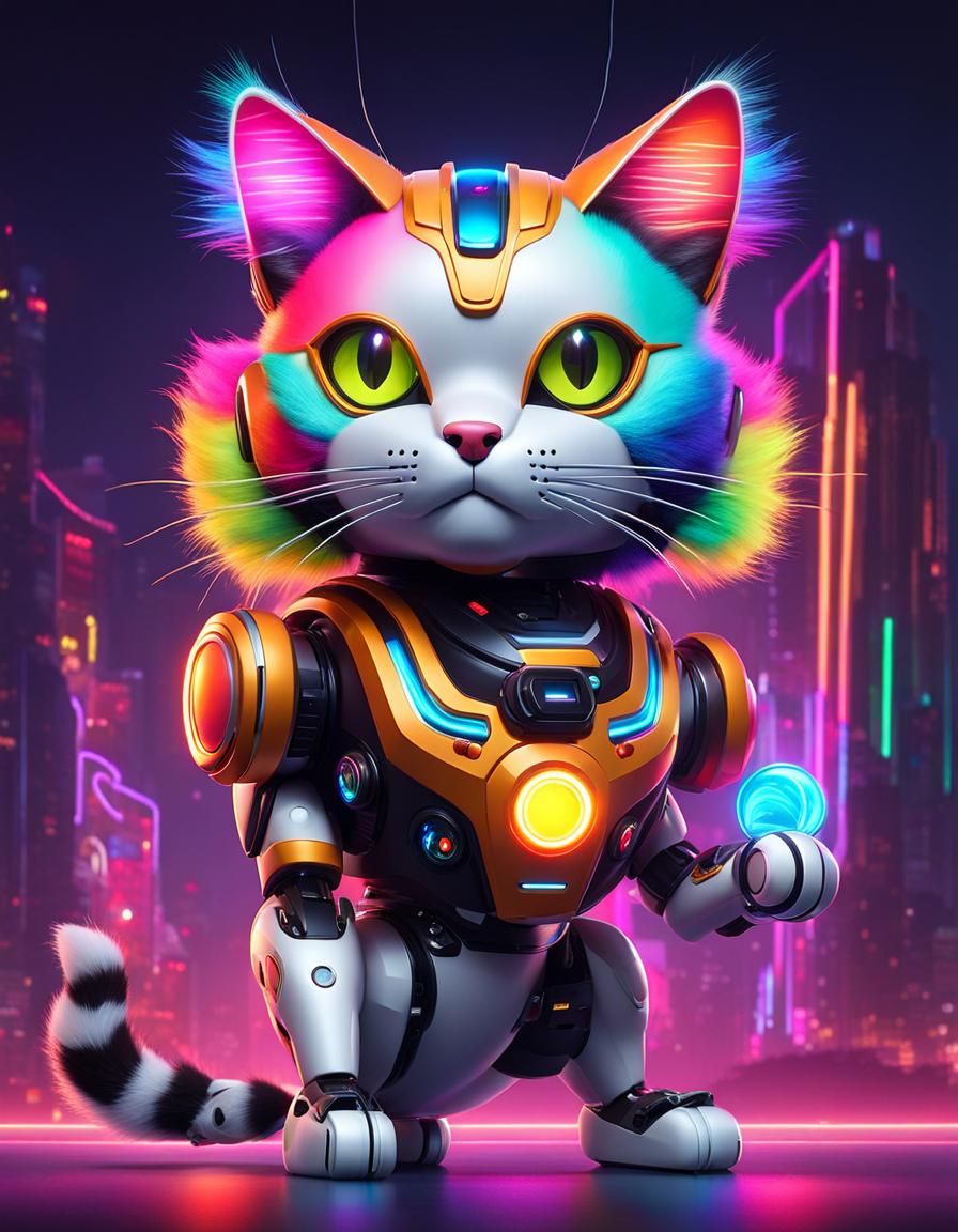 Cat Robot Toy AI Generated Artwork NightCafe Creator