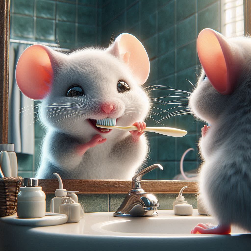Brush your teeth Mousey!