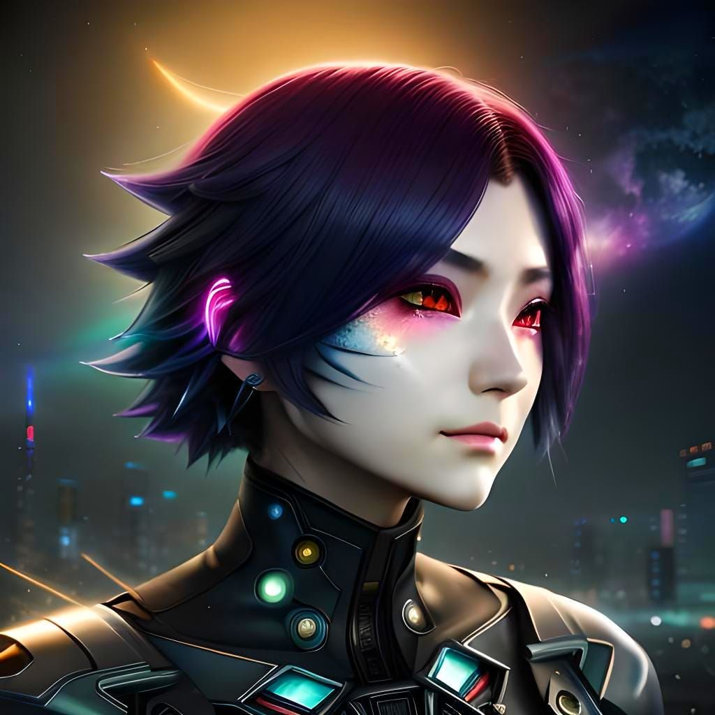 Galactic Dress: Tokyo Ghoul Portrait in 8K