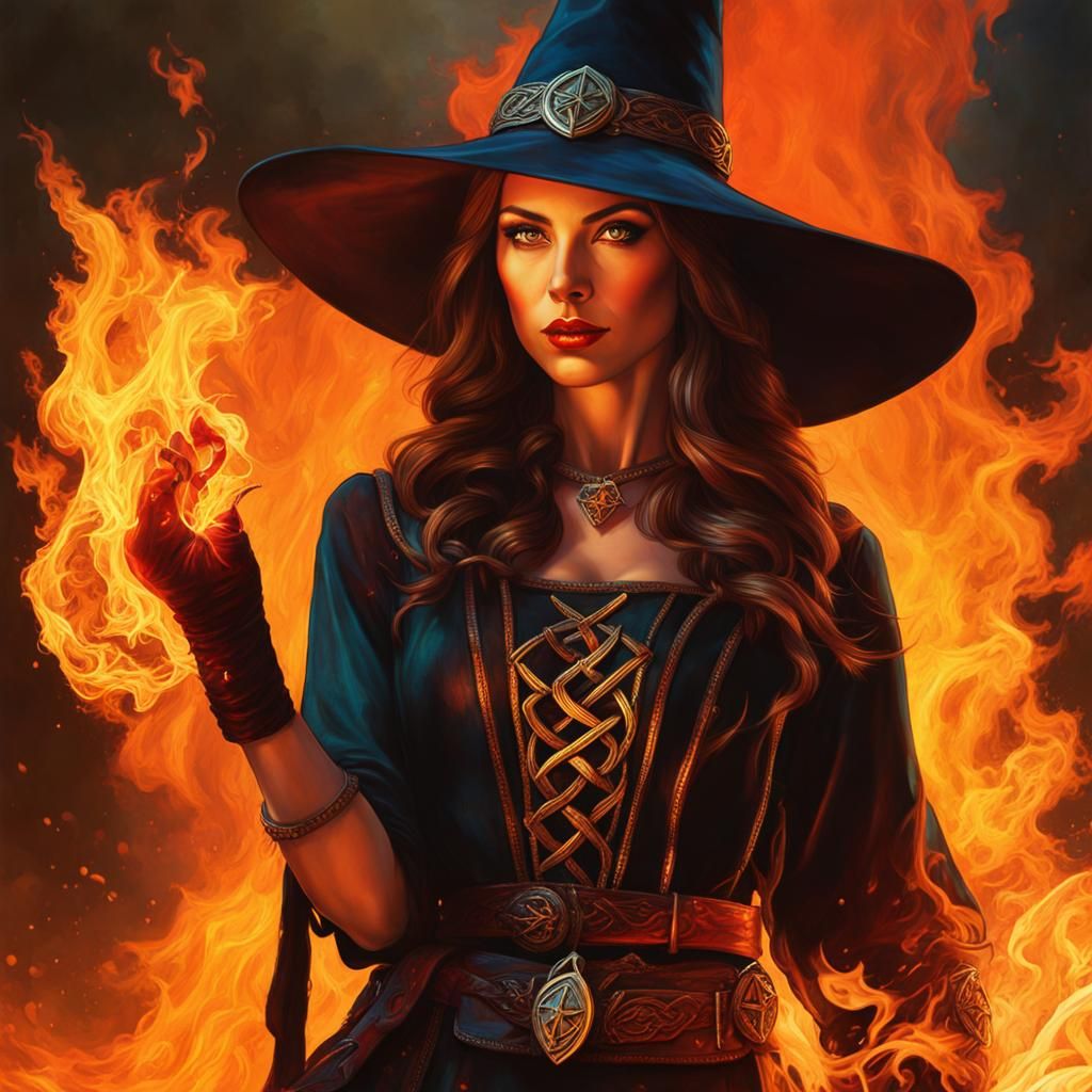 fire witch - AI Generated Artwork - NightCafe Creator