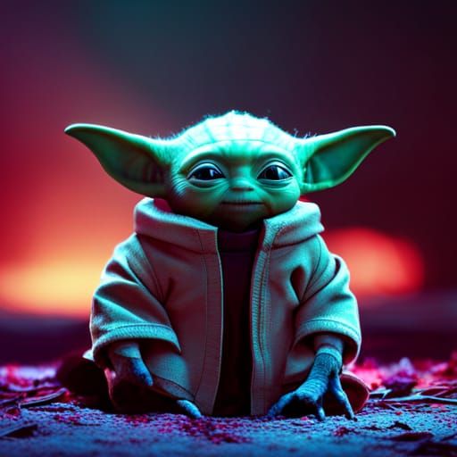 Cute Yoda - AI Generated Artwork - NightCafe Creator