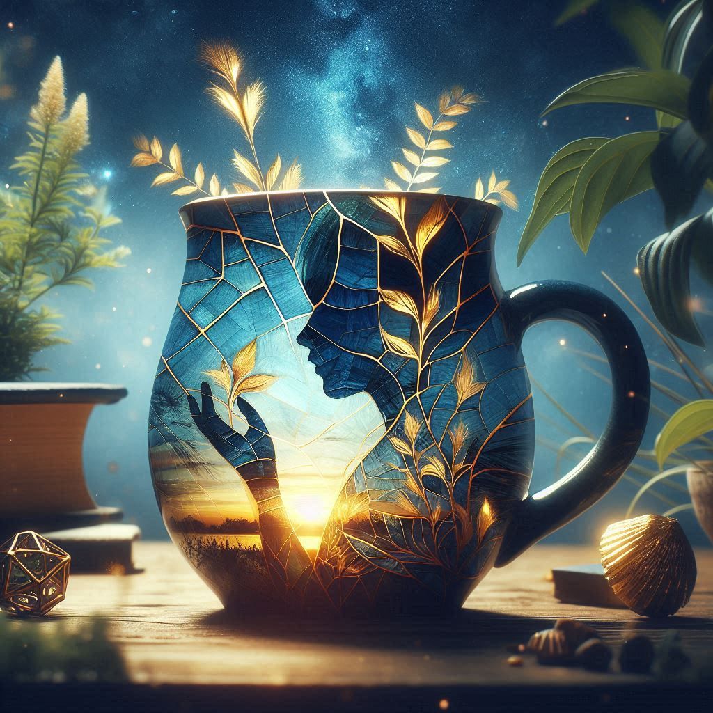 Blue mug