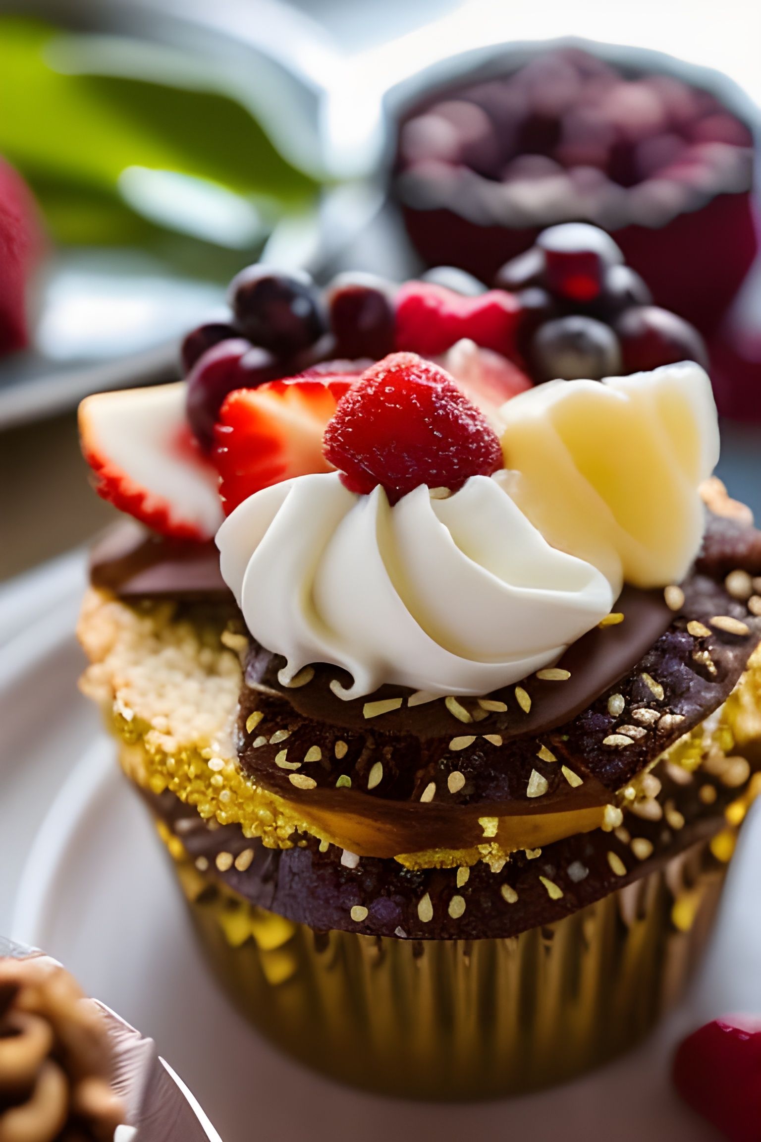 Gold sprinkled cake  by @Hit moments