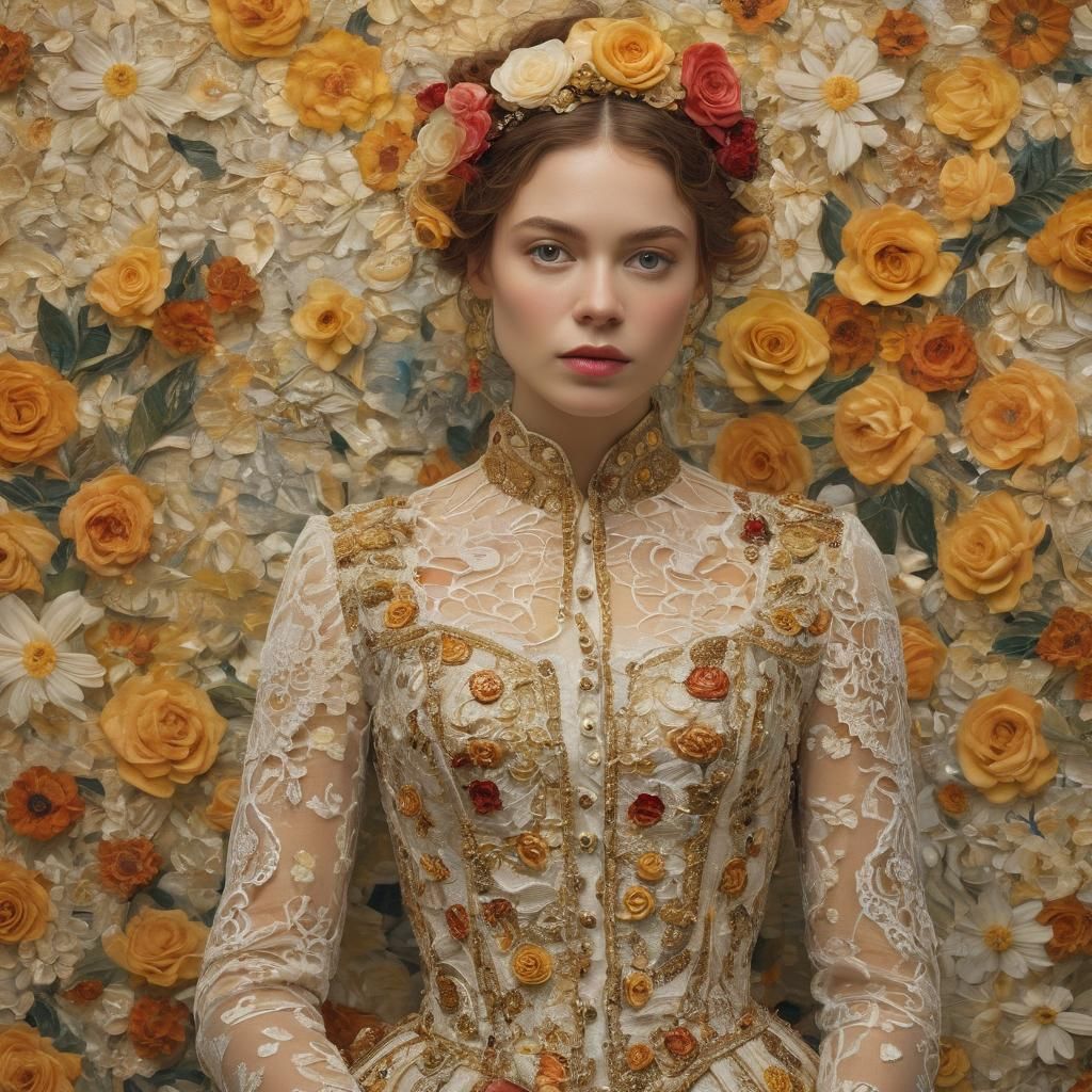 A close up full body portrait of an stylish beautiful woman ...