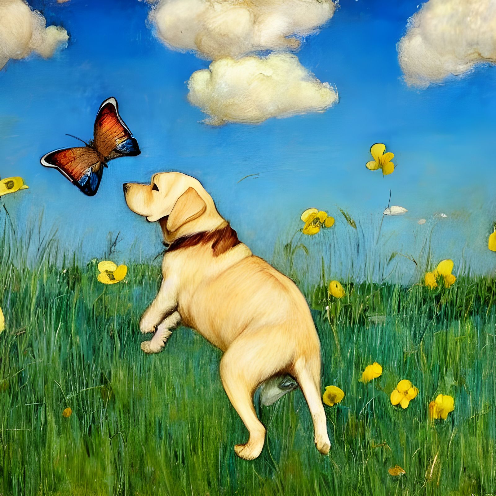 Dog & Butterfly