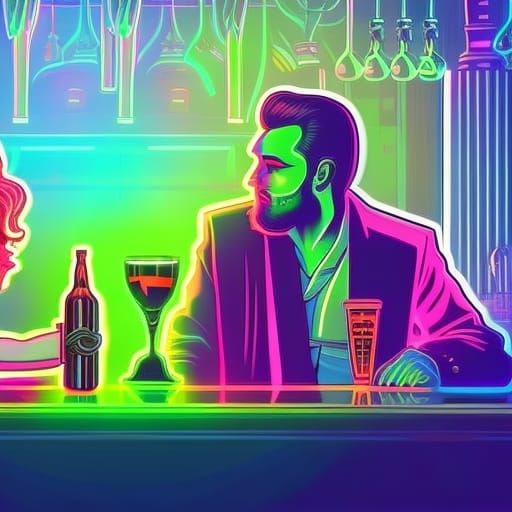 A Guy At The Bar - Ai Generated Artwork - Nightcafe Creator