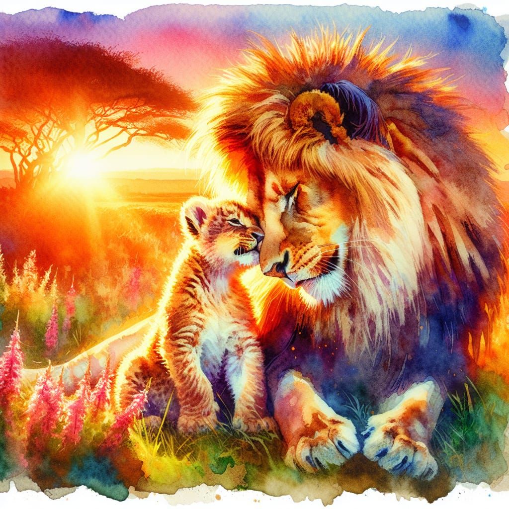  Father and Cub  by @Alicia Hopkins