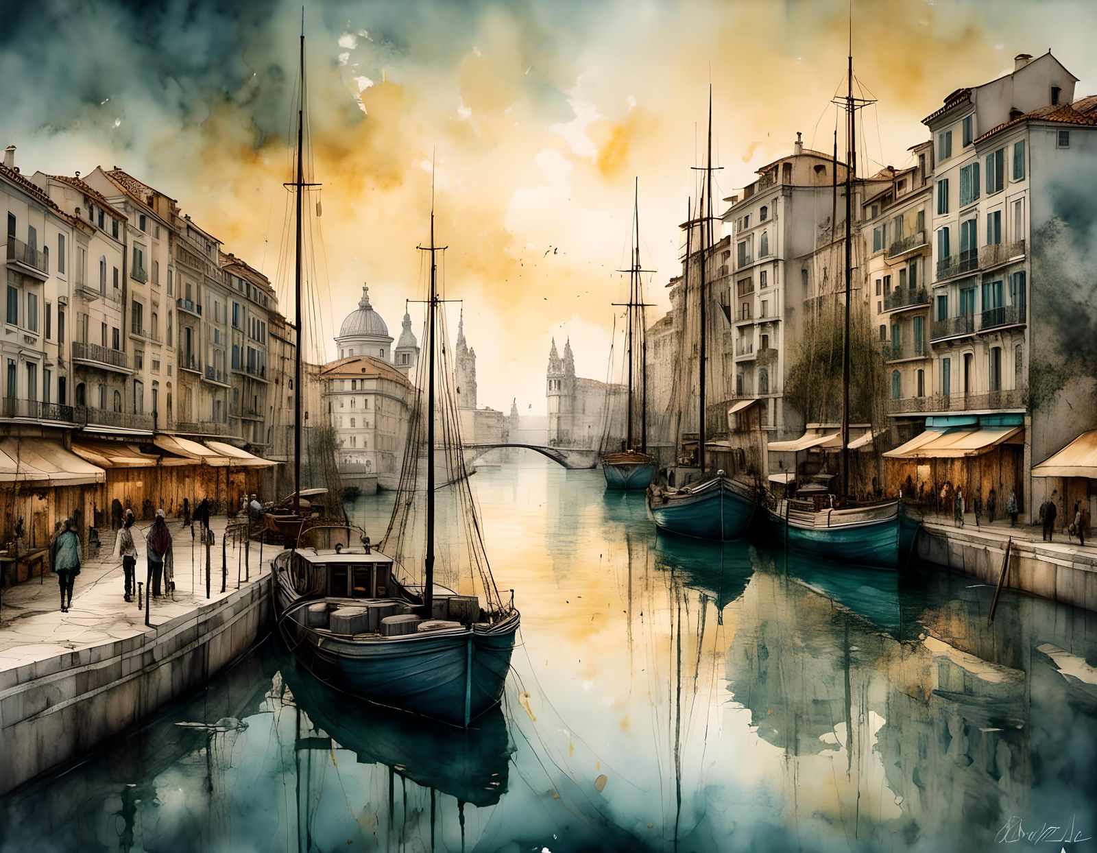 Der alte Hafen im Morgengrauen