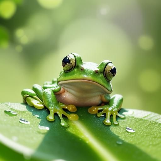 Frog on a leaf