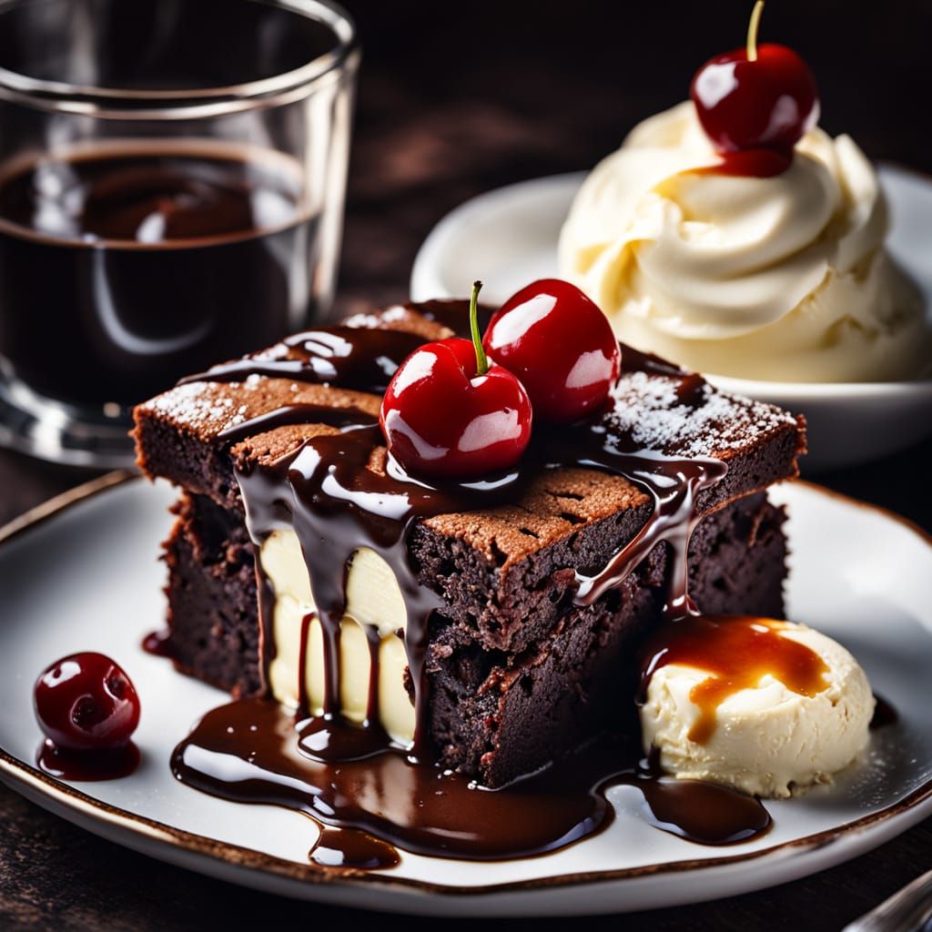 Chocolate brownie  by @Joseph