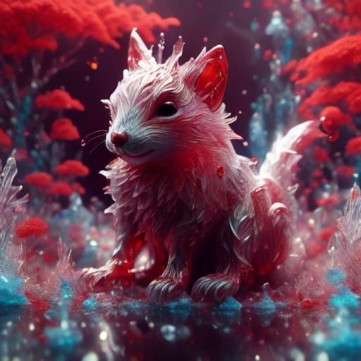 <lora:Crystals:1.0> squirrel
red