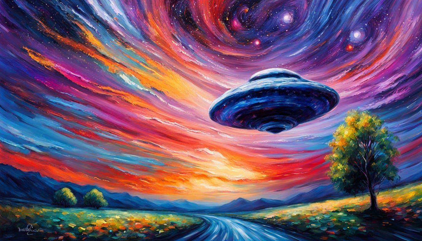 UFO Caught on Canvas  by @KBunny001