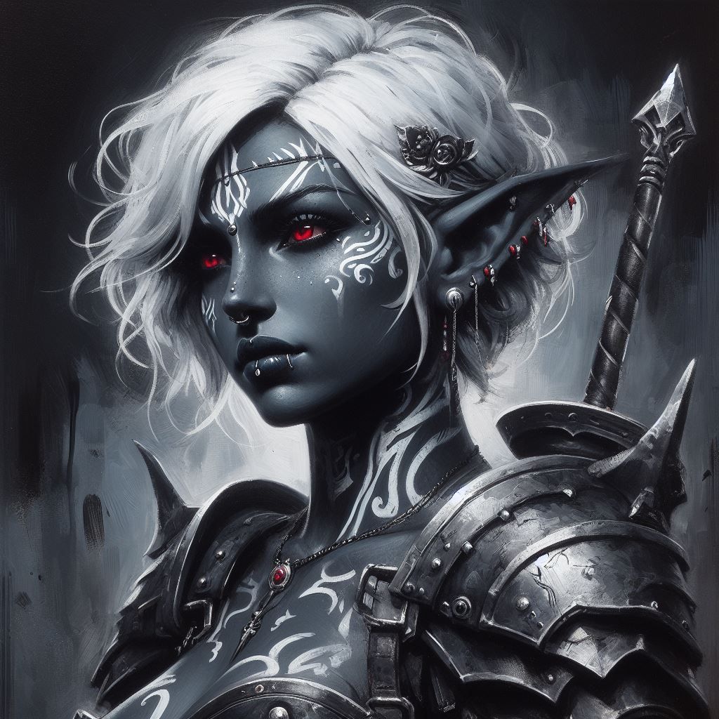 Drow swords women - AI Generated Artwork - NightCafe Creator