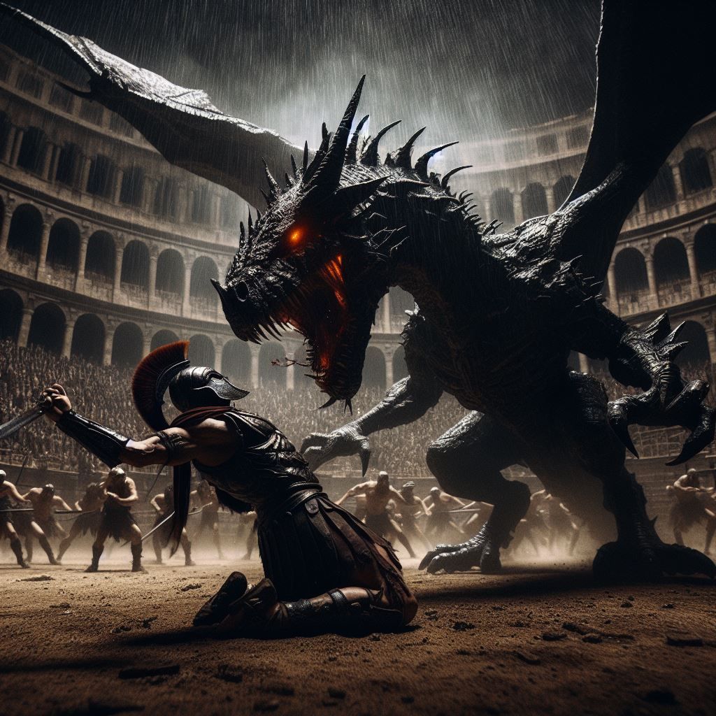 Epic Spartan vs Dragon fight!!