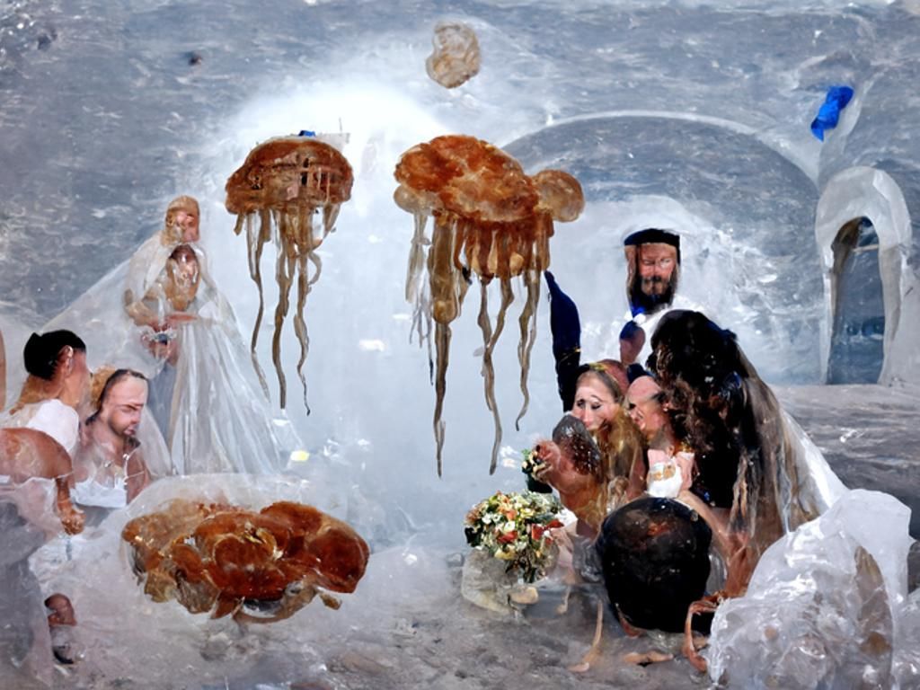 Psychedelic Christmas Wedding Underwater