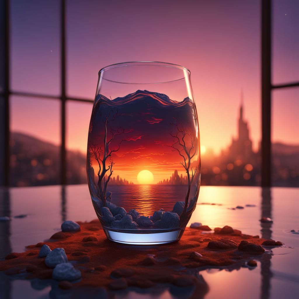 Sunset in a glass.