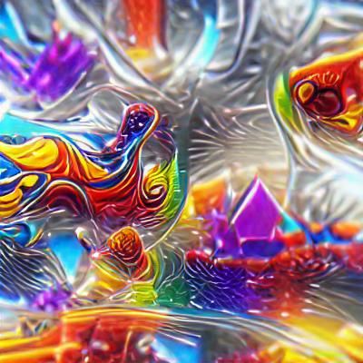 lsd glass abstract 4k detailed colorful