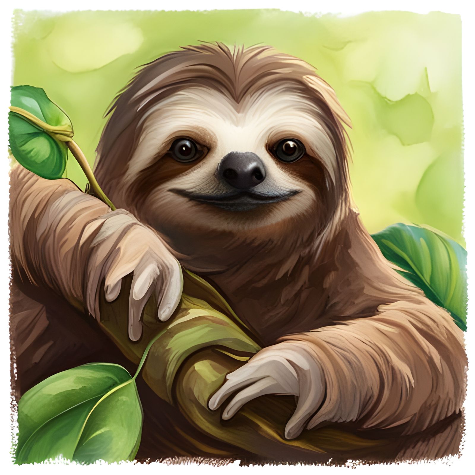 Sloth  by @IDKrainbow