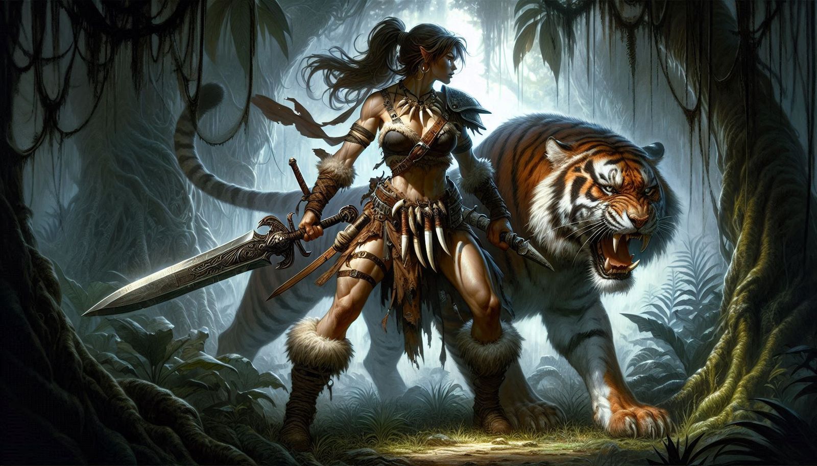 A Girl and Her Tiger