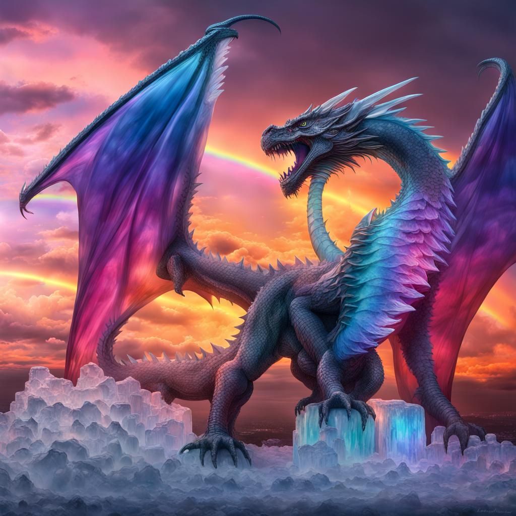 Ice Dragon - AI Generated Artwork - NightCafe Creator