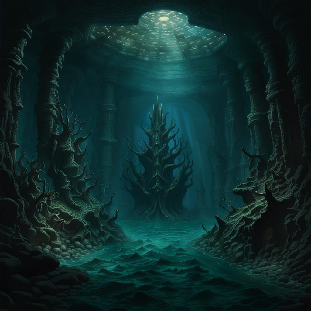 Forgotten Underwater Realms of the occult in the deep submer...