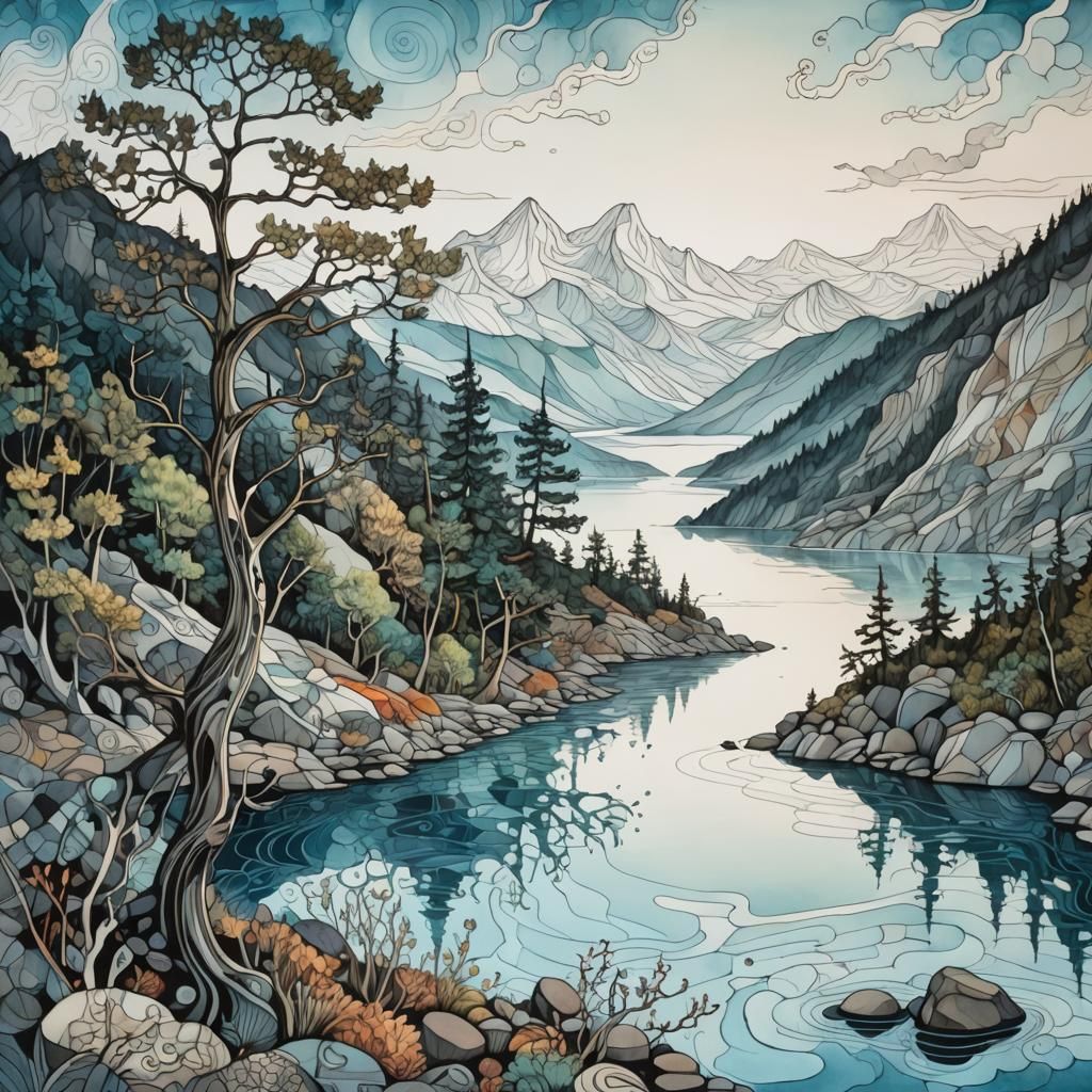 Lake in the mountains RO  by @CyrilL