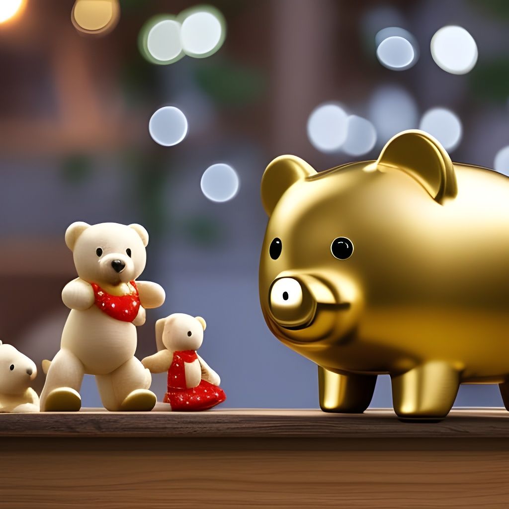 Golden piggy bank