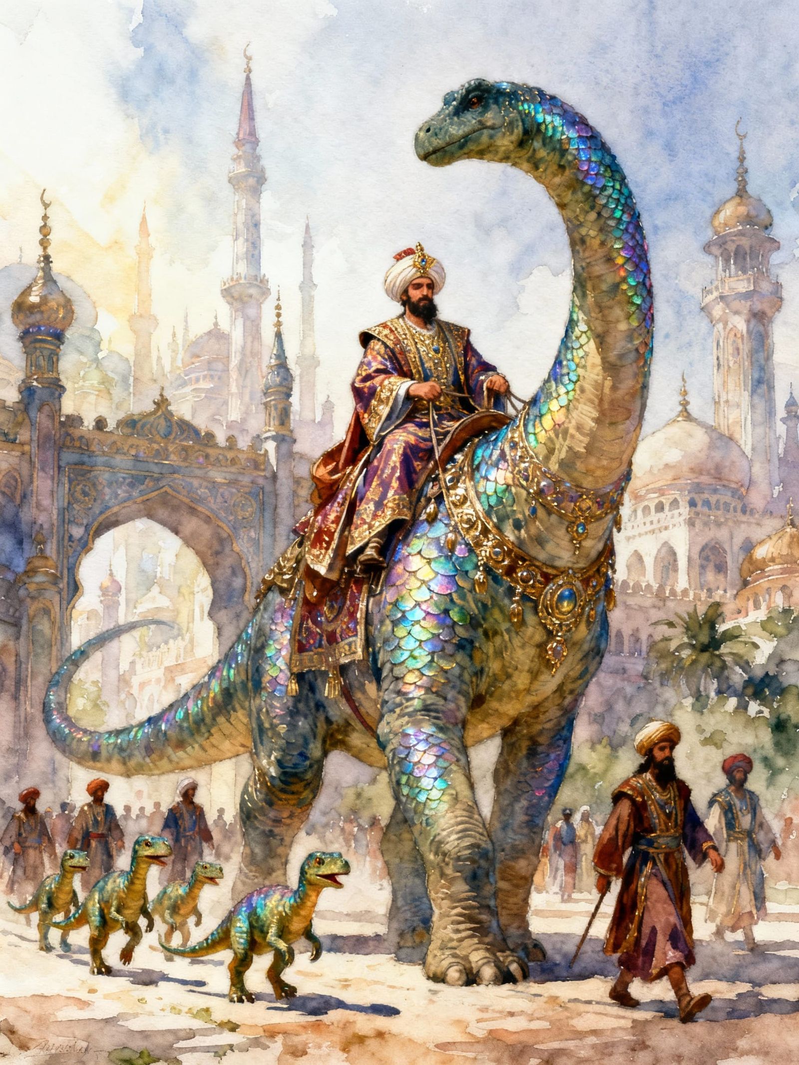 Fantasy art; Riding out in full glory.  by @Terra