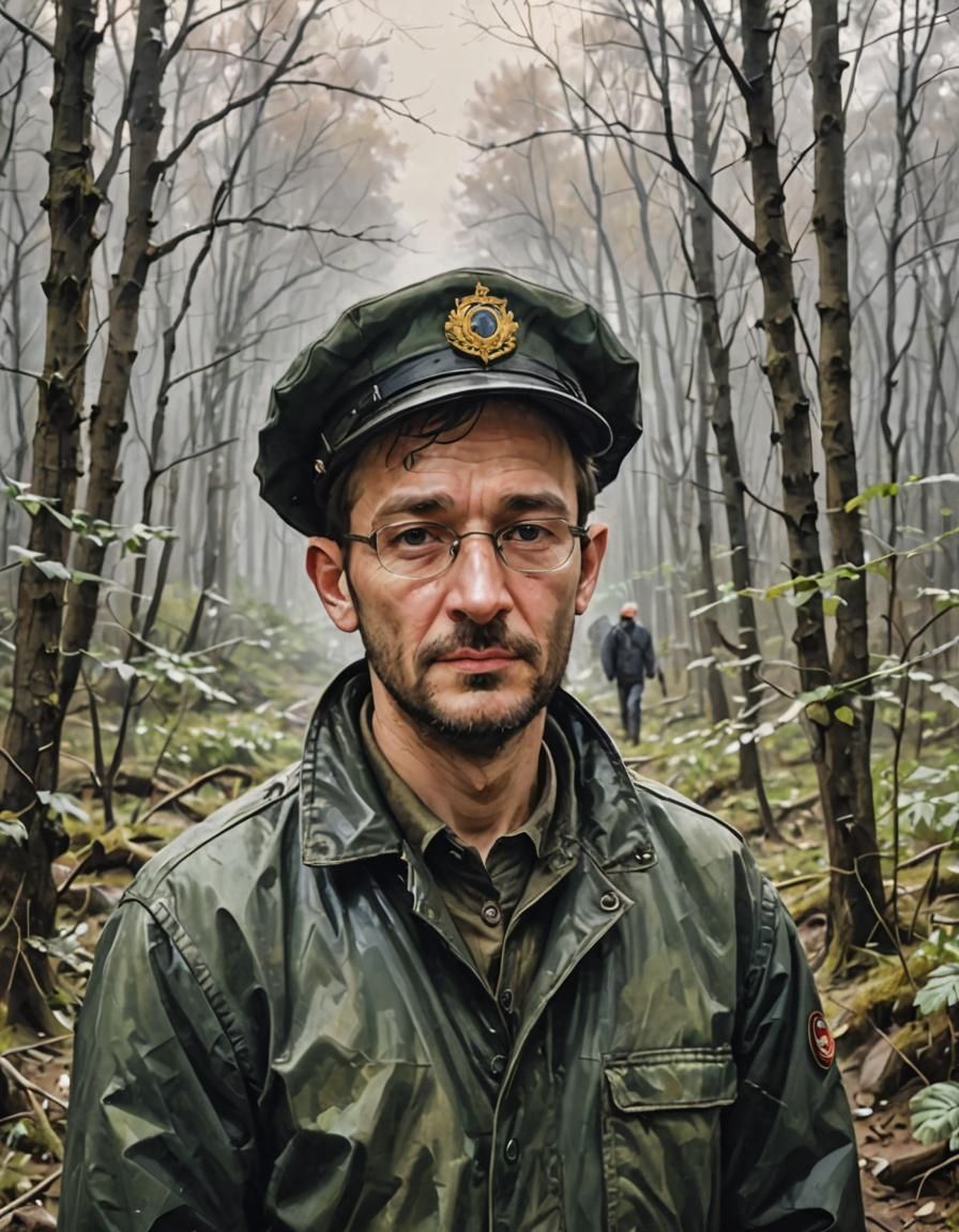 Vervet Monkey in Rock Metal Outfit in Bar