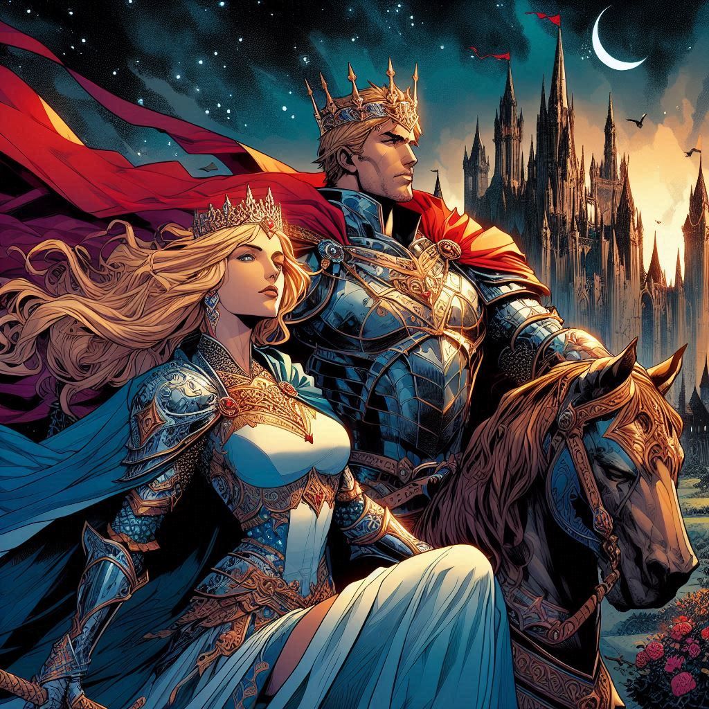 Queen Guinevere and King Arthur