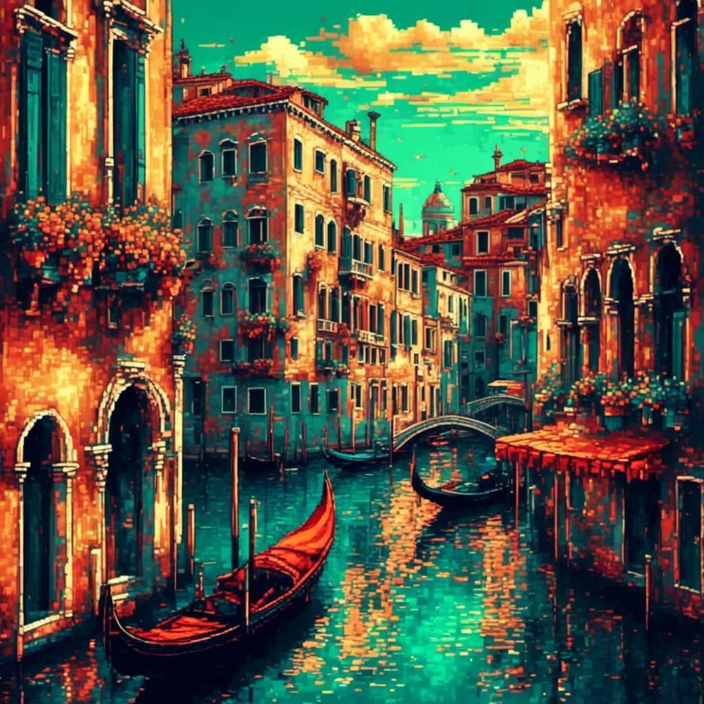 Venice <lora:8bitCity:1.0> 