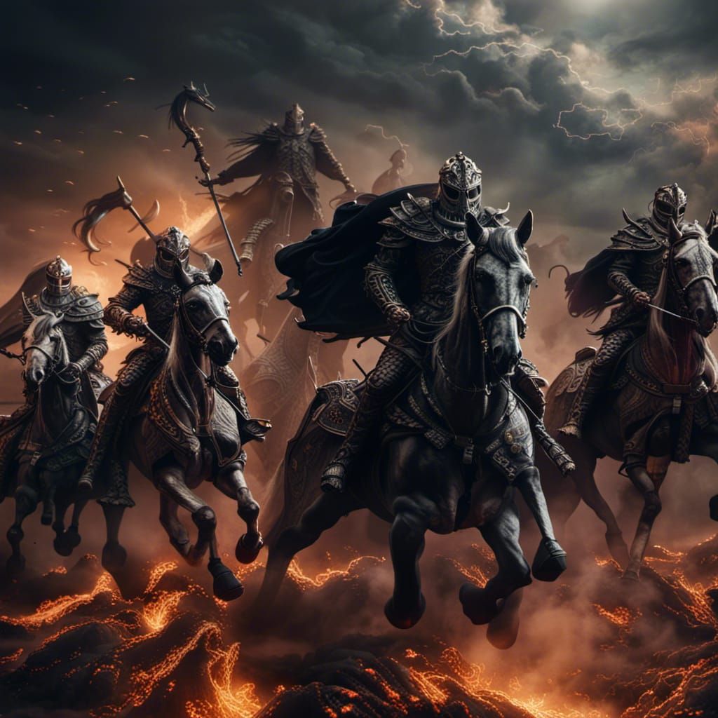 The Four Horsemen of the Apocalypse - AI Generated Artwork - NightCafe ...