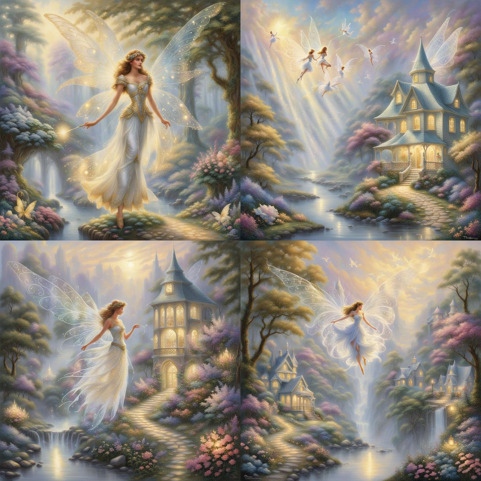 Air and Light Fairies - AI Generated Artwork - NightCafe Creator