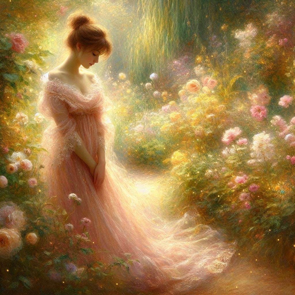 Monet’s Girl in Garden