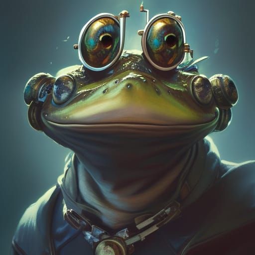 Steampunk Frog - AI Generated Artwork - NightCafe Creator