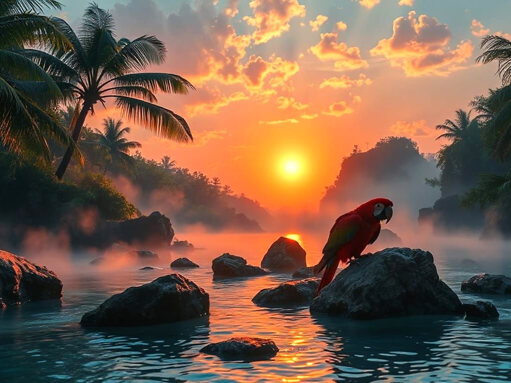 A Mix of Tropical Blues  by @mathy_art_girl_305