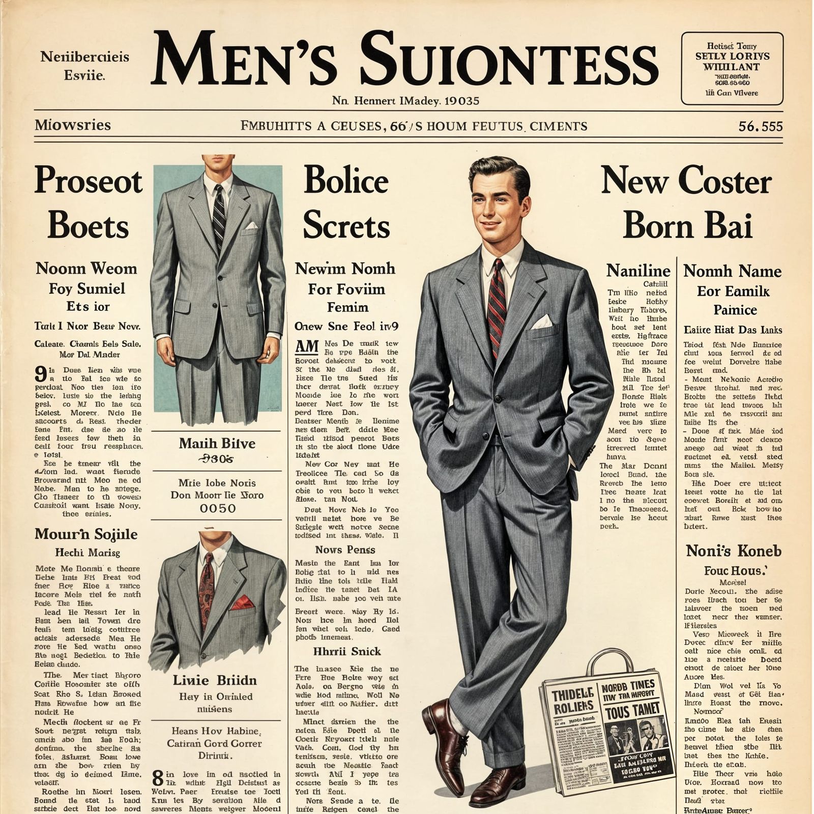 Men's Clothing Add In Newspaper  by @Hooper_Peel