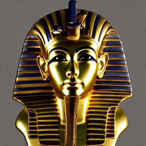 The Head Of Tutankhamun, - Ai Generated Artwork - Nightcafe Creator