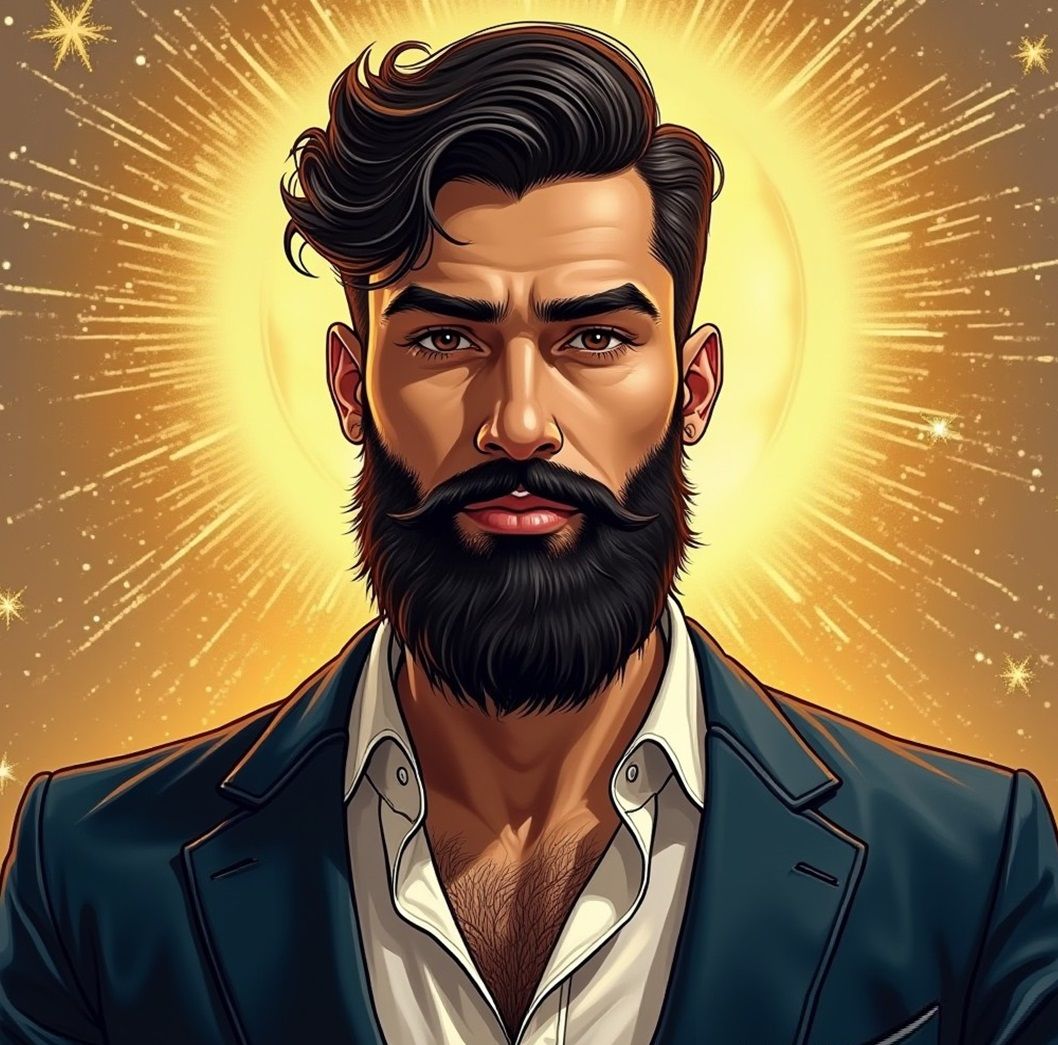 Hirsute full-bearded man