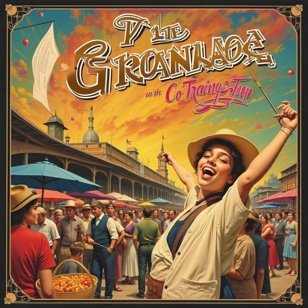 Vintage Marketplace Poster "La Grande Affaire" with Joyful E...