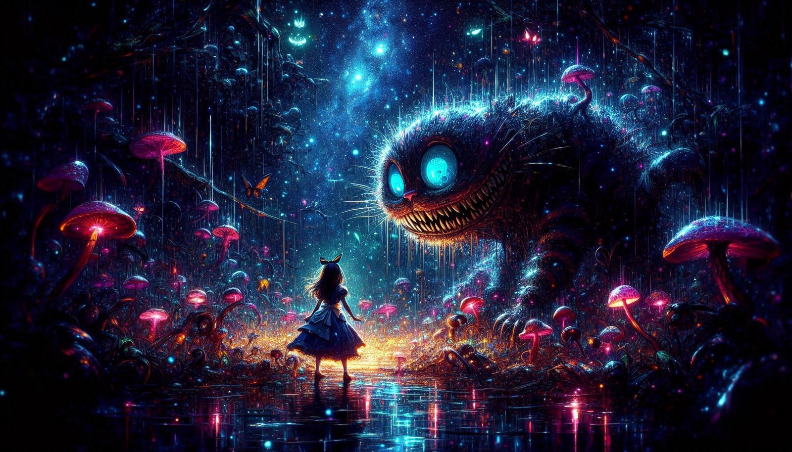 Alice dreams Cheshire Cat