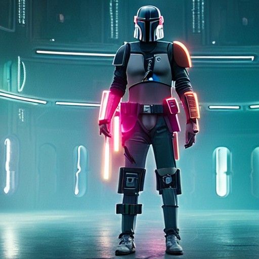 Lone mandalorian warrior