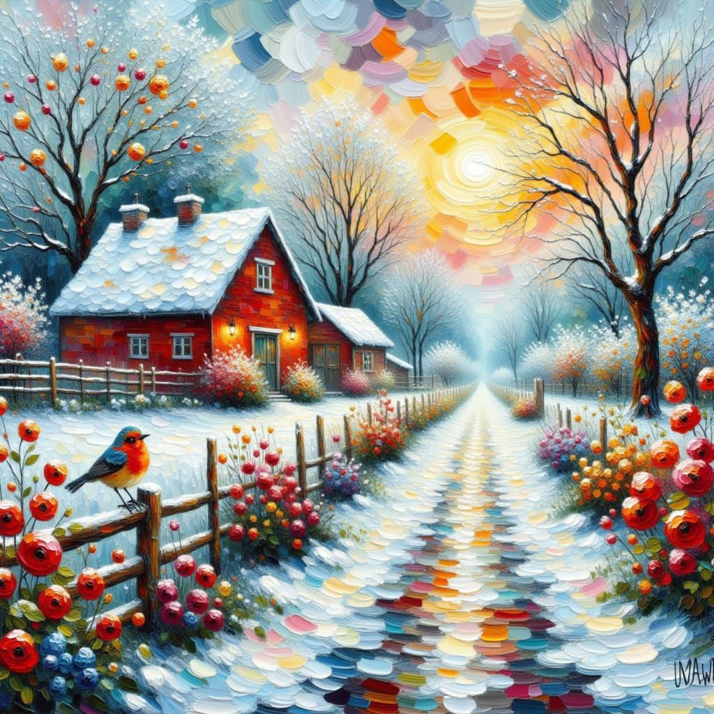 <lora:Mixed Media Impasto:1.0>