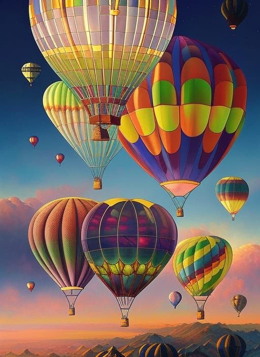 beautiful stained glass hot air balloons - AI Generated Artwork ...